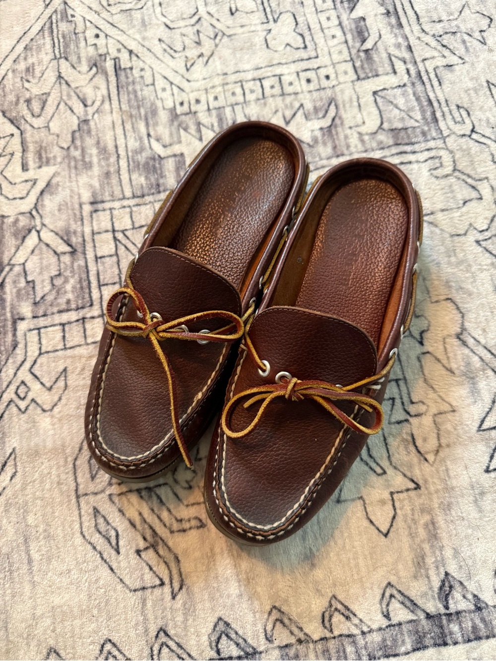LL Bean Camp Mocs Docksiders Boat Deck Shoes Women 9 M Slip-On Low Back Mules